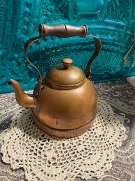 Vintage Rustic Copper Kettle With Wood Handle- Decor- for Decorative Purpose Only - Etsy India