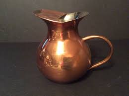 Vintage Copper Pitcher -flower Pitcher - Decor-bar Decor-tea-lemonade-gift-kitchen Display-farmhouse Decor - Etsy