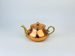 Vintage 'TAGUS' Copper + Brass Small Teapot - Made in ...