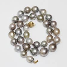 Tahitian Pearl Necklace 13 - 10 mm AAA- Pastel Multicolor ...
