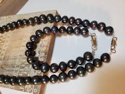 25 Inches Pearl Necklace, Set of Pearl Black Pearl, Pearl ...