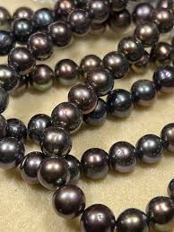 Peacock Grey Brown 9mm Off Round Freshwater Pearls ...