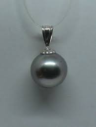 Tahitian 10.4 mm x 10.6 mm Pearl Pendant 14k White Gold | eBay