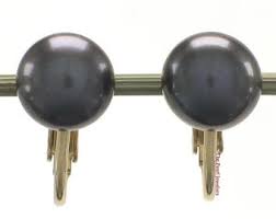 14k Gold Filled Clip-on Black Pearl Earrings (non-pierced ...