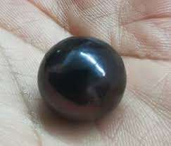 HUGE 15-16mm natural south sea genuine dark black round ...
