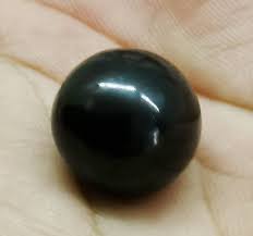 Huge 16mm Natural south sea genuine dark black round loose ...