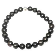 Hakimoto 18K White Gold 13x10 mm Tahitian Pearl Necklace ...