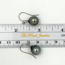 Tahitian Pearl Shepherd's Wire Drop Earrings – 14k White Gold | eBay