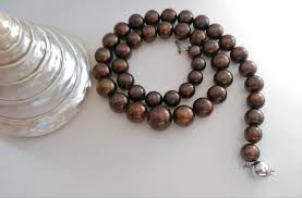 Real Pearl. Tahitian Round Pearl Necklace. Chocolate Brown Pearls. 41 Permanent Dye Pearls. Gift. Exotic Single Strand. #60 - Etsy Israel