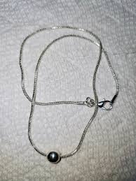 Sterling silver 925 16" Chain with 8mm bead - Necklaces