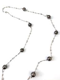 Cultured South Sea Pearl Station Long Necklace For Sale at ...