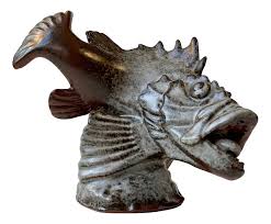 Stoneware Dragon Fish Sculpture by Carl Hugo Liisberg for ...