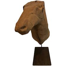 Early 20th Century Taxidermy Mold Horse Head | Chairish