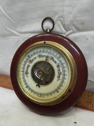 Early Wooden Barometer Porcelain Face German Made ...