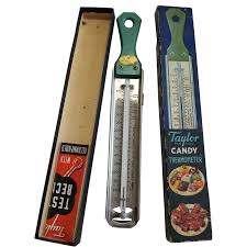 Vintage 1930's Green Wood Handle Candy Thermometer in Box ...