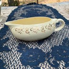 Vintage Taylor Smith Taylor USA Gravy Boat G425 With Gold ...