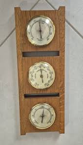 Vintage Wetterstation aus Echtholz – Barometer, Hygrometer, Thermometer | eBay.de