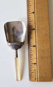 19th Century Sterling Silver &Mother of Pearl Tea Caddy Spoon Birmingham England | eBay