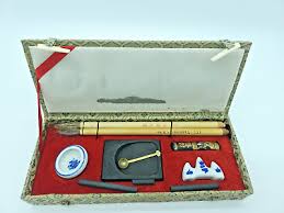 Vintage Chinese Calligraphy Writing Painting Box Set | eBay