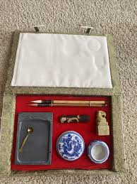 Students Chinese Calligraphy Pen Paint Brush Rest Holder Set | eBay