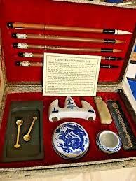 Chinese Calligraphy Set in Box Very Nice Writing | eBay