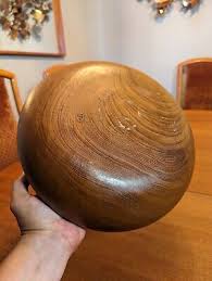 Large Vintage Mid Century Teak Bowl | eBay