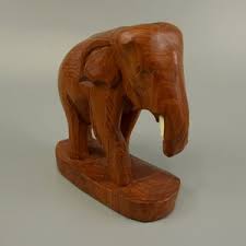 Vintage Wooden Elephant / Hand Carved | West Germany | 60s - Etsy