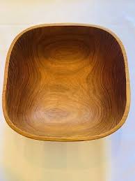 Vintage Kalmar Solid Teak Wood Bowl 11x11 Salad w/ Servers ...