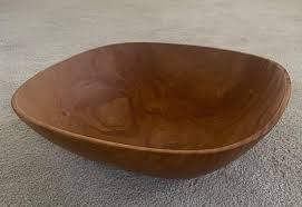 Large Hand Turned Signed Hawiian Milo Wood Bowl For Sale at ...