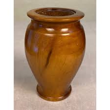 Vintage Pacific Coast Seattle Myrtlewood Vase With Glass ...