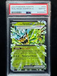 025 Teal Mask Ogerpon ex Twilight Masquerade Double Rare PSA 10 – k0s Card Shop