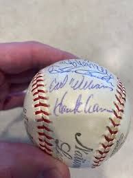 1970 Milwaukee Braves Team Signed Baseball Hank Aaron ...