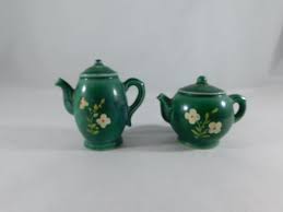 VintageGreen Coffee Pot and Tea Kettle Salt and Pepper Shakers, Hand Painted | eBay