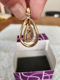 Vintage Lia Sophia Classic Gold Tone Drop Pendant Slide New ...