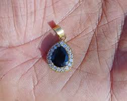 AAA Quality Natural Black Onyx Solitaire Pendant for ...
