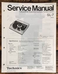 Technics SL-7 Turntable Service Manual *Original* | eBay