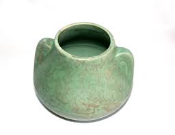 Vintage Art Deco McCoy 1930s Pottery Mottled Green Art ...