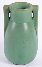 Lot - Teco Vase with Green Matte Glaze