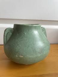 Brush McCoy Pottery 5" Planter Vase Mottled Matte Green Ear ...