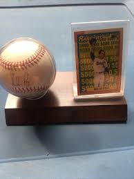 nolan ryan signed baseball with topps 5000 strikeout card ...