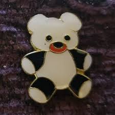 Vintage Enamel Panda Bear Stuff Animal Hat Pin Size 1" L x 3 ...