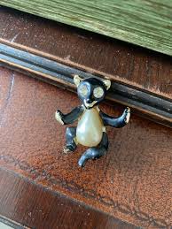 Vintage Panda Brooch W Crystal Eyes and Pearl Torso - Etsy