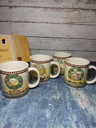 Debbie Mumm Christmas Mugs-set of 4 in Box-twelve Days of ...