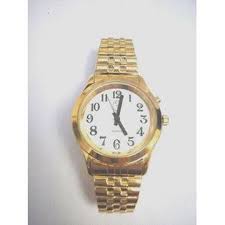 Ladies Deluxe Talking Wrist Watch Gold Tone W/deluxe Stretch ...