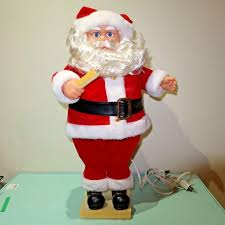 Santa Claus Animatronic Figure Candle Light Vintage Animated ...