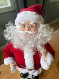 Vintage Musical Santa Claus With Light-up Candle and ...