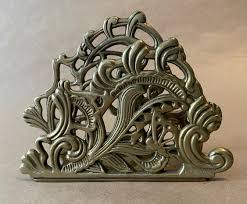 Vintage Brass Teleflora Napkin or Letter Holder Made in ...