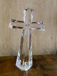 Beautiful Crystal Glass Cross 7.5" tall x 4.5" x 1.5" | eBay