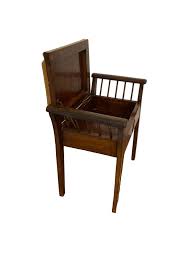 Edwardian Mahogany Piano Stool with Carving at 1stDibs