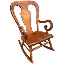 Vintage Mid Century Tell City Maple Balloon Back Rocking ...